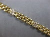 ESTATE 14KT WHITE & YELLOW GOLD MULTI FLOWER PANTHER LINK ITALIAN LOVE BRACELET