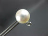 LARGE .50CT DIAMOND & AAA SOUTH SEA PEARL 14KT WHITE GOLD STUD EARRINGS #27331