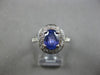 2.64CT DIAMOND & AAA TANZANITE 14KT WHITE GOLD OVAL & ROUND ENGAGEMENT RING 3046