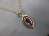 ESTATE 1.15CT DIAMOND & AAA AMETHYST 14KT ROSE GOLD 3D FILIGREE FLOATING PENDANT