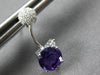 ESTATE 2.13CT DIAMOND & AAA AMETHYST 14KT WHITE GOLD FUN SWIRL HANGING EARRINGS