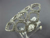 ESTATE LARGE 1.05CT DIAMOND 18KT WHITE GOLD MULTI OPEN GEOMETRIC SQUARE FUN RING