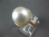 LARGE .37CT DIAMOND & AAA SOUTH SEA PEARL 18KT ROSE GOLD CLASSIC HALO LOVE RING