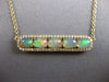 LARGE 3.88CT DIAMOND & AAA AUSTRALIAN OPAL 14K YELLOW GOLD OVAL 5 STONE NECKLACE