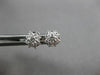 ESTATE .36CT DIAMOND 18KT WHITE GOLD 3D CLASSIC FLOWER STAR STUD EARRINGS