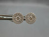 ESTATE .51CT DIAMOND 18KT WHITE GOLD CLUSTER INVISIBLE HALO EARRING JACKET SET