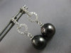 ESTATE .13CT DIAMOND & AAA TAHITIAN PEARL 18KT WHITE GOLD FUN HANGING EARRINGS
