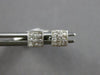 ESTATE .25CT DIAMOND 14KT WHITE GOLD 3D PRINCESS INVISIBLE SQUARE STUD EARRINGS