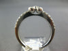ESTATE 1.29CT DIAMOND 14KT WHITE GOLD 3D CLASSIC FLOWER 4 LEAF CLOVER LOVE RING