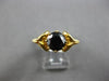1.6CT BLACK DIAMOND 18KT YELLOW GOLD 3D HANDCRAFTED DOUBLE SNAKE ENGAGEMENT RING