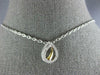 ESTATE .19CT DIAMOND 18KT 2 TONE GOLD 3D TEAR DROP LOVE KNOT FUN PENDANT