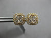.68CT DIAMOND 18KT YELLOW GOLD 3D CLASSIC INVISIBLE SQUARE HALO STUD EARRINGS