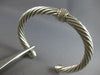 LARGE DIAMOND 18KT WHITE GOLD & 925 SILVER DAVID YURMAN BANGLE BRACELET #27738