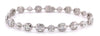 2.98CT DIAMOND 18KT WHITE GOLD MARQUISE & BAGUETTE OVAL & ROUND TENNIS BRACELET