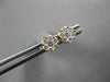 ESTATE .38CT DIAMOND 18KT YELLOW GOLD 3D CLASSIC FLOWER INVISIBLE STUD EARRINGS