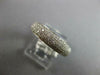 .81CT DIAMOND 18KT WHITE GOLD 3D PAVE MULTI ROW SEMI ETERNITY ANNIVERSARY RING