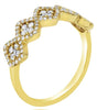 .78CT DIAMOND 14KT YELLOW GOLD 3D ROUND CLUSTER SQUARE GEOMETRICAL INFINITY RING