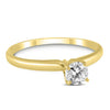 ESTATE .25CT DIAMOND 14KT YELLOW GOLD 3D CLASSIC ROUND SOLITAIRE ENGAGEMENT RING