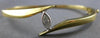 .25CT DIAMOND 14KT YELLOW GOLD 3D ROUND SOLITAIRE MARQUISE SHAPE BANGLE BRACELET