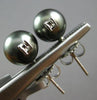 ESTATE .10CT DIAMOND & AAA TAHITIAN PEARL 14KT WHITE GOLD CLASSIC STUD EARRINGS