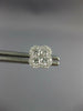 ESTATE .78CT DIAMOND 14KT WHITE GOLD CLASSIC 4 LEAF CLOVER FLOWER STUD EARRINGS