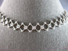 WIDE 1.0CT DIAMOND 14KT WHITE GOLD ETOILE BEZEL CRISS CROSS GEOMETRICAL NECKLACE