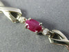 ESTATE 2.30CT DIAMOND & AAA RUBY 14KT WHITE GOLD 3 STONE INFINITY LOVE BRACELET