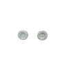 ESTATE .52CT DIAMOND 18K WHITE GOLD 3D MULTI ROW CIRCULAR PAVE FUN STUD EARRINGS