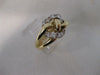 WIDE ESTATE DIAMOND 14K WHITE YELLOW GOLD COCKTAIL ROPE KNOT RING F/G VVS #19483