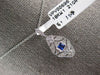.32CT DIAMOND & AAA SAPPHIRE 18KT WHITE GOLD PRINCESS TEAR DROP FLOATING PENDANT