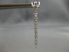 ESTATE 1.05CT DIAMOND 18K WHITE GOLD ROUND 2 ROW CHANDELIER FUN HANGING EARRINGS