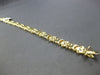 ESTATE WIDE 14KT YELLOW GOLD 3D CLASSIC MATTE & SHINY MULTI FLOWER FUN BRACELET