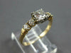 ANTIQUE .51CT DIAMOND 14KT 2 TONE GOLD 5 STONE FILIGREE FISHTAIL ENGAGEMENT RING