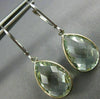6.0CT AAA GREEN AMETHYST 14KT WHITE GOLD PEAR SHAPE LEVER BACK HANGING EARRINGS
