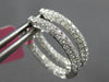 1.68CT DIAMOND 18KT WHITE GOLD INSIDE OUT MULTI ROW OVAL HUGGIE HANGING EARRINGS
