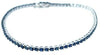 ESTATE 2.54CT AAA SAPPHIRE 18KT WHITE GOLD 3D ROUND CLASSIC FUN TENNIS BRACELET