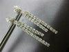 ESTATE 1.50CT DIAMOND 14KT WHITE GOLD DOUBLE BAR TEAR DROP LOVE HANGING EARRINGS