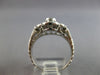 ANTIQUE LARGE .85CT DIAMOND 14KT WHITE GOLD 3D FILIGREE FLORAL FUN RING #28141