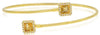 1.31CT DIAMOND & AAA CITRINE 18K YELLOW GOLD 3D PRINCESS & ROUND BANGLE BRACELET
