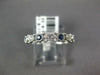 ESTATE .44CT DIAMOND & AAA SAPPHIRE 18KT WHITE GOLD 3D FILIGREE ANNIVERSARY RING