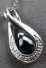 .47CT DIAMOND & AAA SAPPHIRE PEAR SHAPE & ROUND 14KT WHITE GOLD INFINITY PENDANT