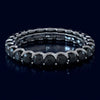 2.53CT BLACK DIAMOND 14KT WHITE GOLD 3D ROUND ETERNITY WEDDING ANNIVERSARY RING