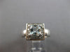 .48CT DIAMOND & AAA AQUAMARINE 14KT WHITE GOLD CUSHION & ROUND ENGAGEMENT RING