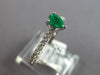.46CT DIAMOND & AAA EMERALD 18KT WHITE GOLD PEAR SHAPE & ROUND FRIENDSHIP RING