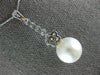 .62CT DIAMOND & AAA SOUTH SEA PEARL 14KT WHITE GOLD 3D FLOWER FLOATING PENDANT