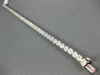 ESTATE WIDE 3.05CT DIAMOND 14KT WHITE GOLD CLUSTER ROUND 4 PRONG TENNIS BRACELET