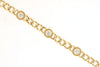 .75CT DIAMOND 14KT YELLOW GOLD CLASSIC BEZEL CUBAN BY THE YARD TENNIS BRACELET
