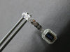 1.06CT DIAMOND & AAA SAPPHIRE 14K WHITE GOLD 3D CLASSIC HUGGIE HANGING EARRINGS