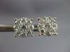 ESTATE LARGE 2.01CT DIAMOND 14KT YELLOW GOLD ROUND CLUSTER FLOWER STUD EARRINGS