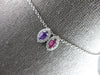 .32CT DIAMOND & AAA RUBY & AMETHYST 14KT WHITE GOLD MARQUISE SHAPE HALO PENDANT
